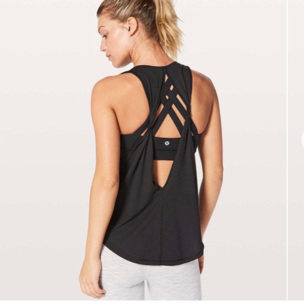 Black Lululemon Ready & Go Tank, Size 4